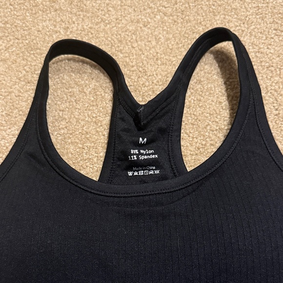 Black Racerback Tank Top - Picture 2 of 3